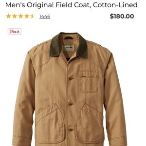 L.L. Bean Men's Khaki Field Jacket with Olive Accents